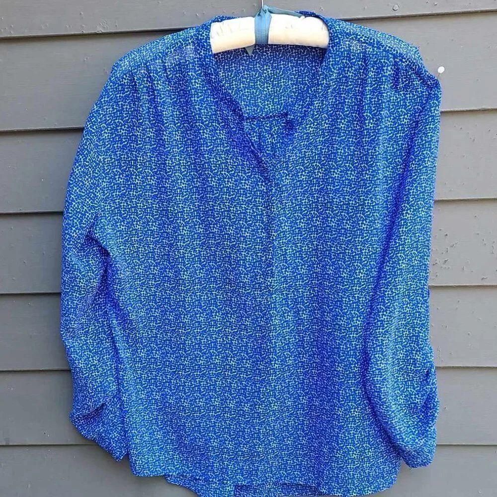 Ana Blue Peasant Hi Low Top size XL